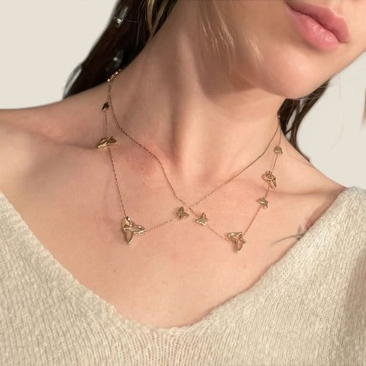 Gold Chain Butterfly Necklace