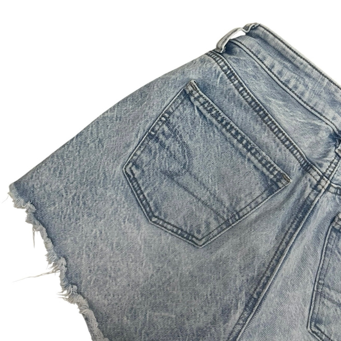 American Eagle Comfort Stretch Waistband Distressed Mini Jean Shorts