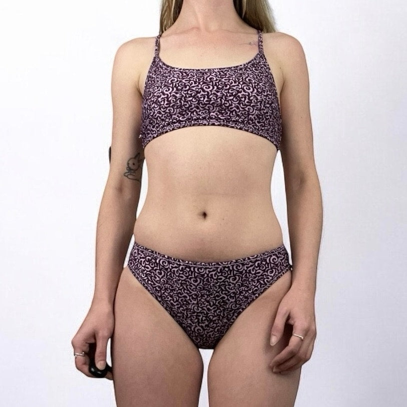 Purple Boho Reversible Double Sided Bikini