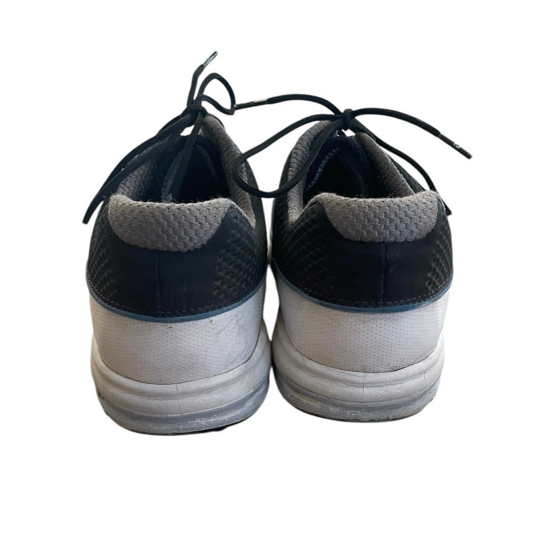 Footjoy Mens Black & White Contour Fit Softspikes Golf Shoes
