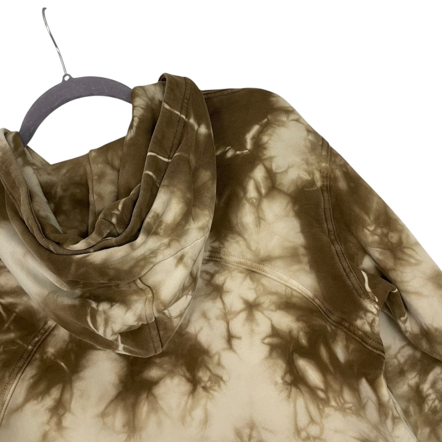 Lululemon Athletica Brown & Cream Tie Dye Hoodie Sweatshirt
