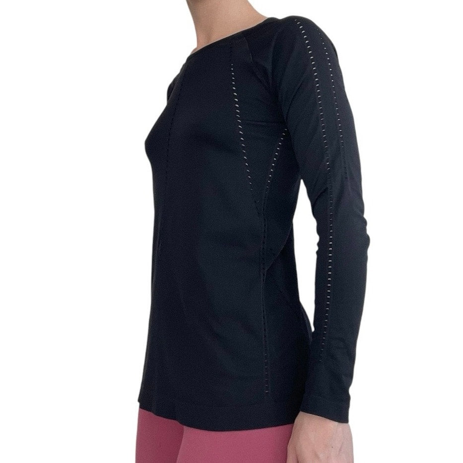 Athleta Black Long Sleeve Athletic Top