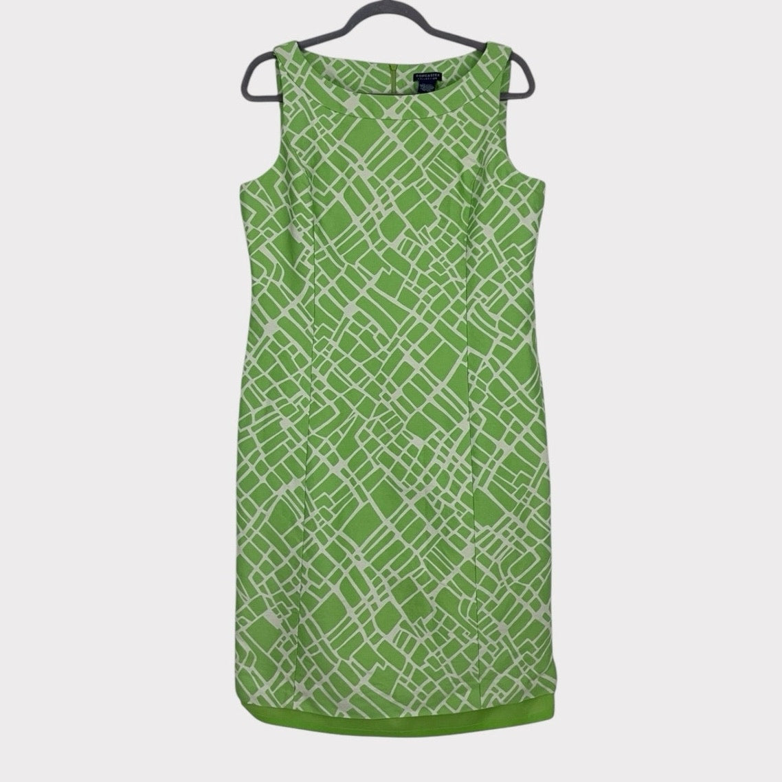 Doncaster Lime Green Geometric Dress