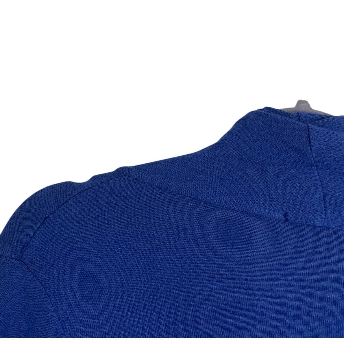 MOD Lusive Blue Cropped Cinched Sleeve Cardigan Sweater