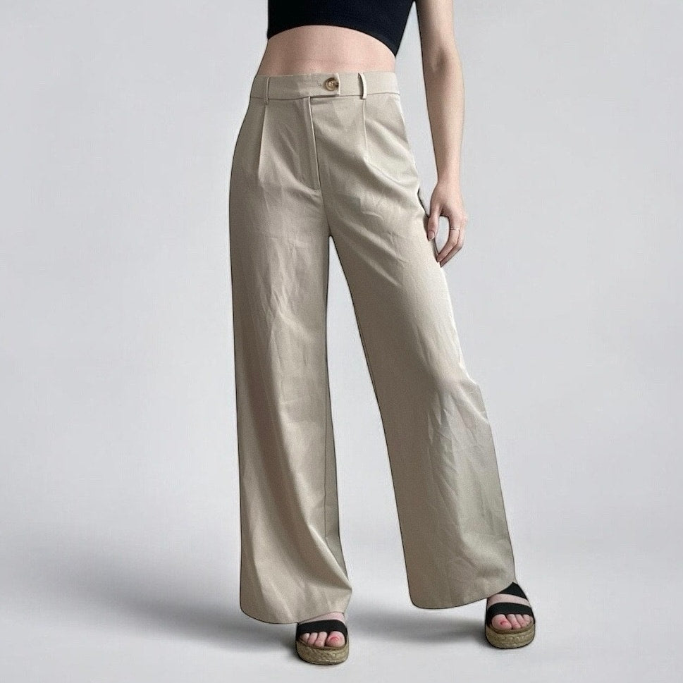 NWOT Cider Tan Wide Leg High Rise Trousers