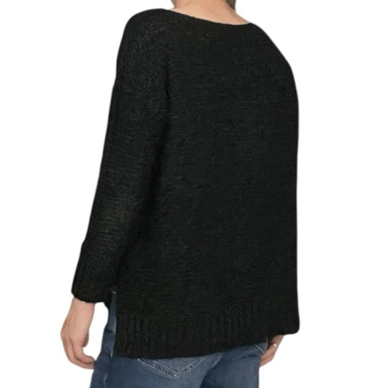 RD Style Dark Grey Knit Crewneck Sweater