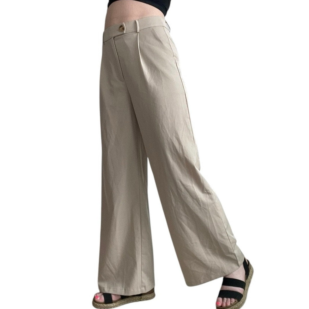 NWOT Cider Tan Wide Leg High Rise Trousers