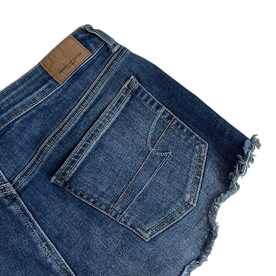American Eagle Super Stretch X Hi-Rise Festival Distressed Mini Jean Shorts