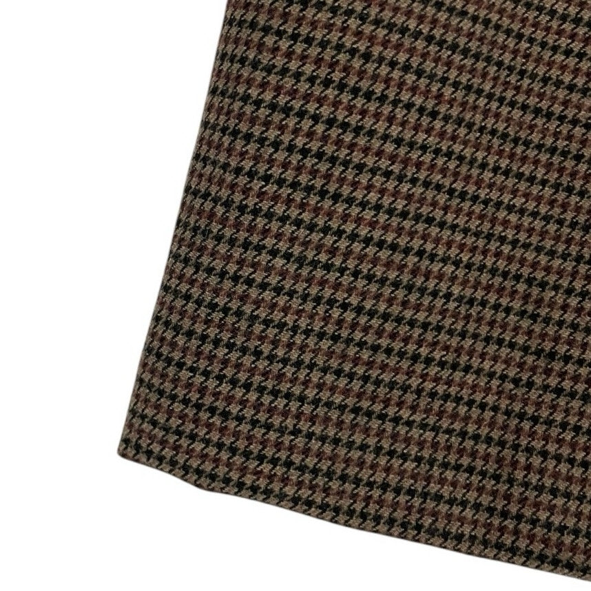 Eddie Bauer Brown Houndstooth Wool Skirt