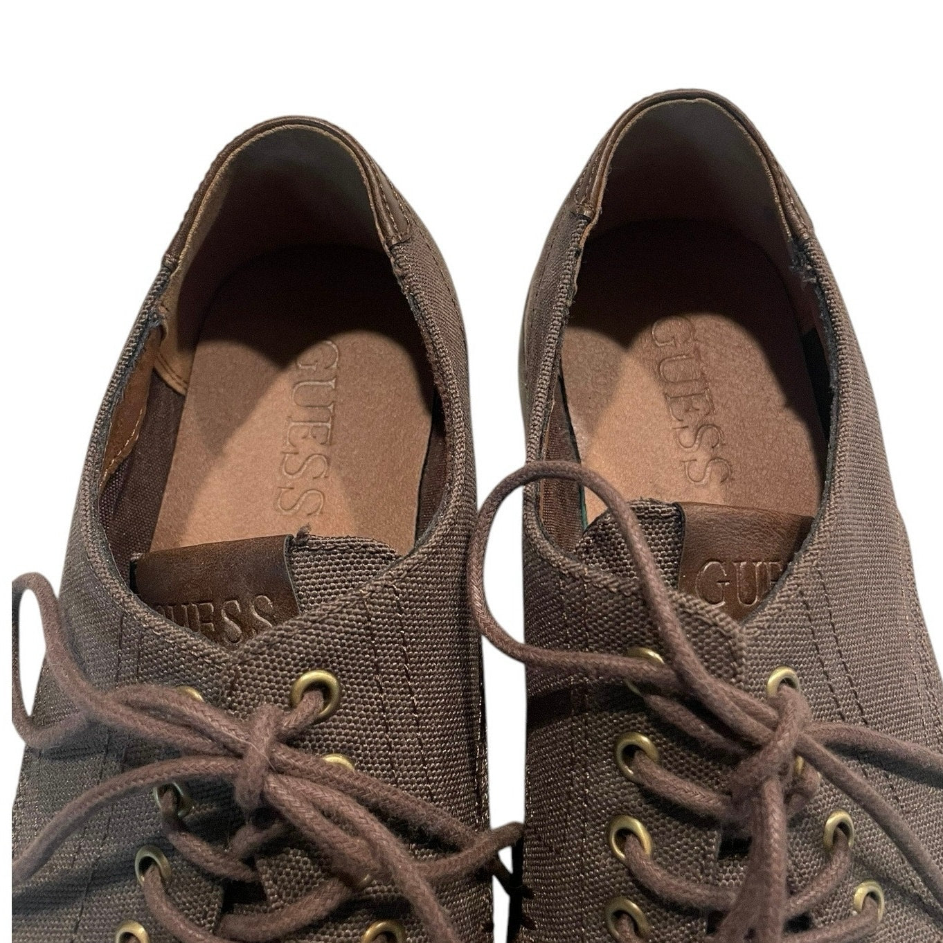 Guess Mens Brown Lace Up Dress Shoes