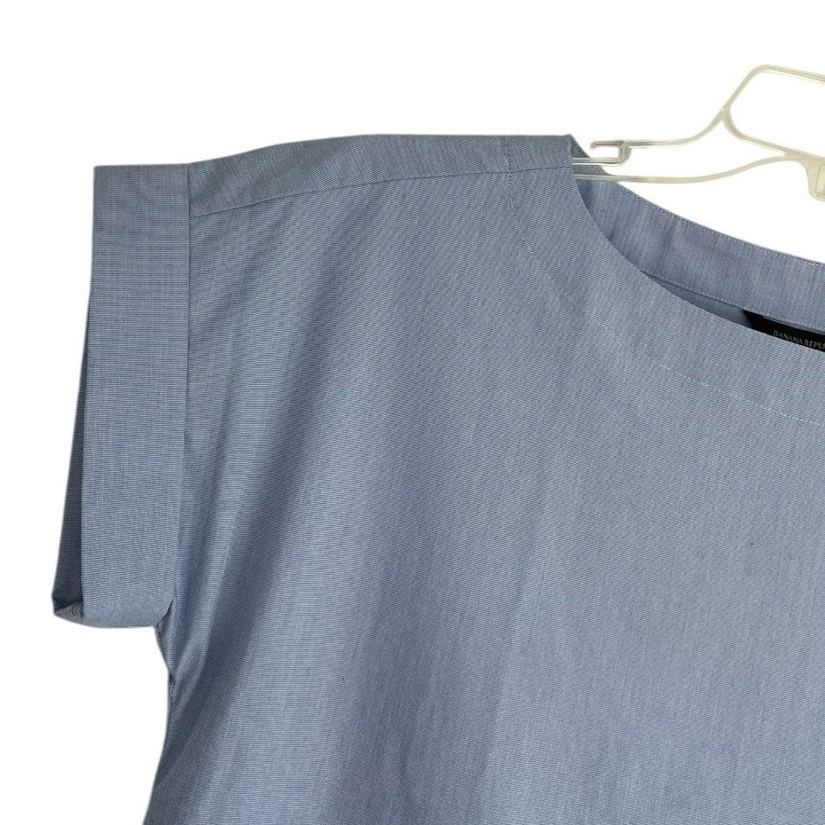 NWT Banana Republic Light Blue Short Sleeve Oversized Blouse