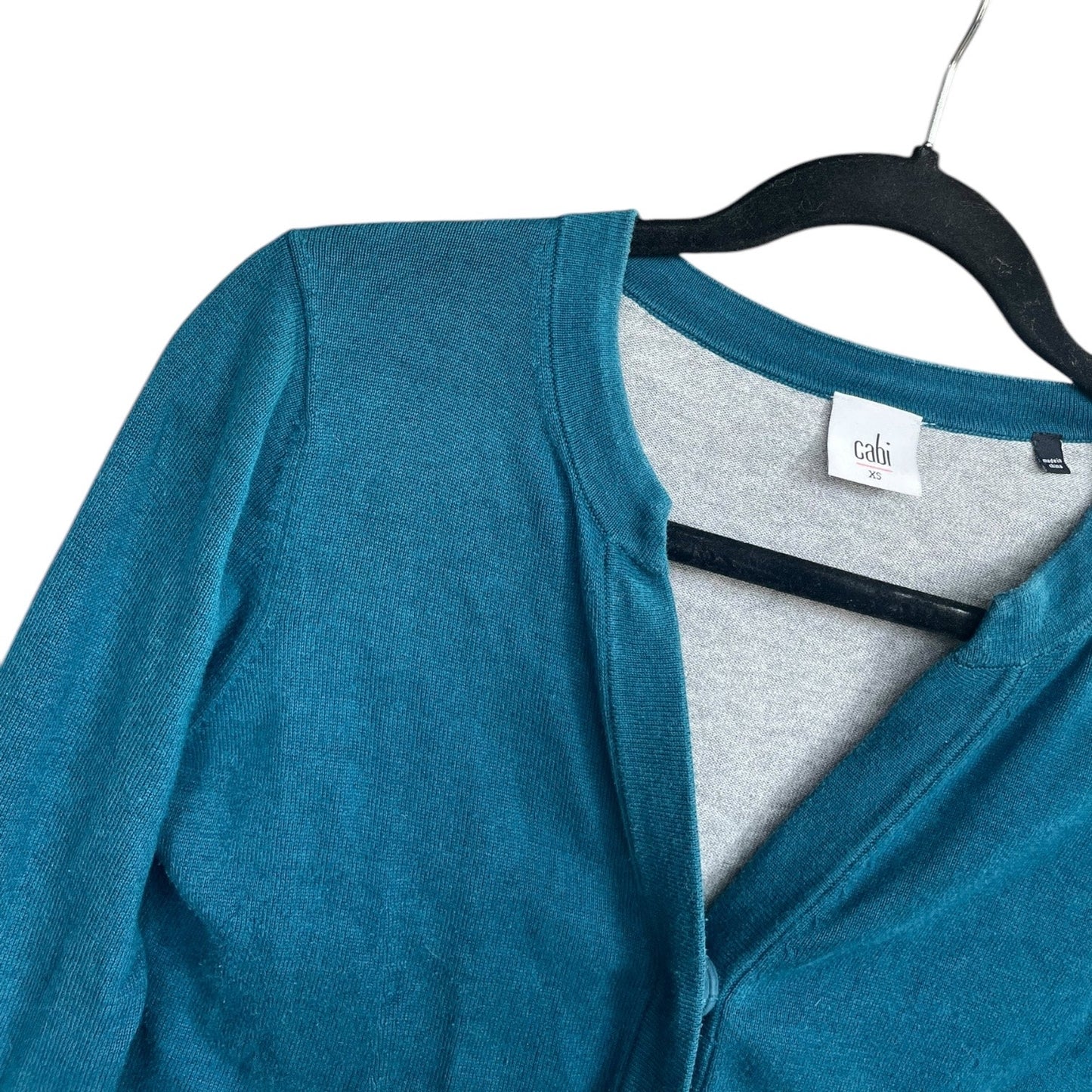 CAbi Teal Blue Button Down Cardigan Sweater