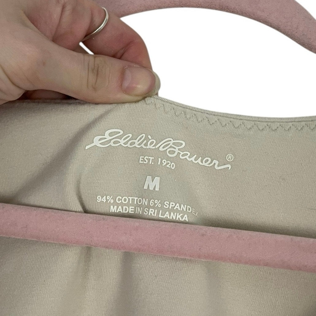 Eddie Bauer Tan V-Neck Tank Top Blouse