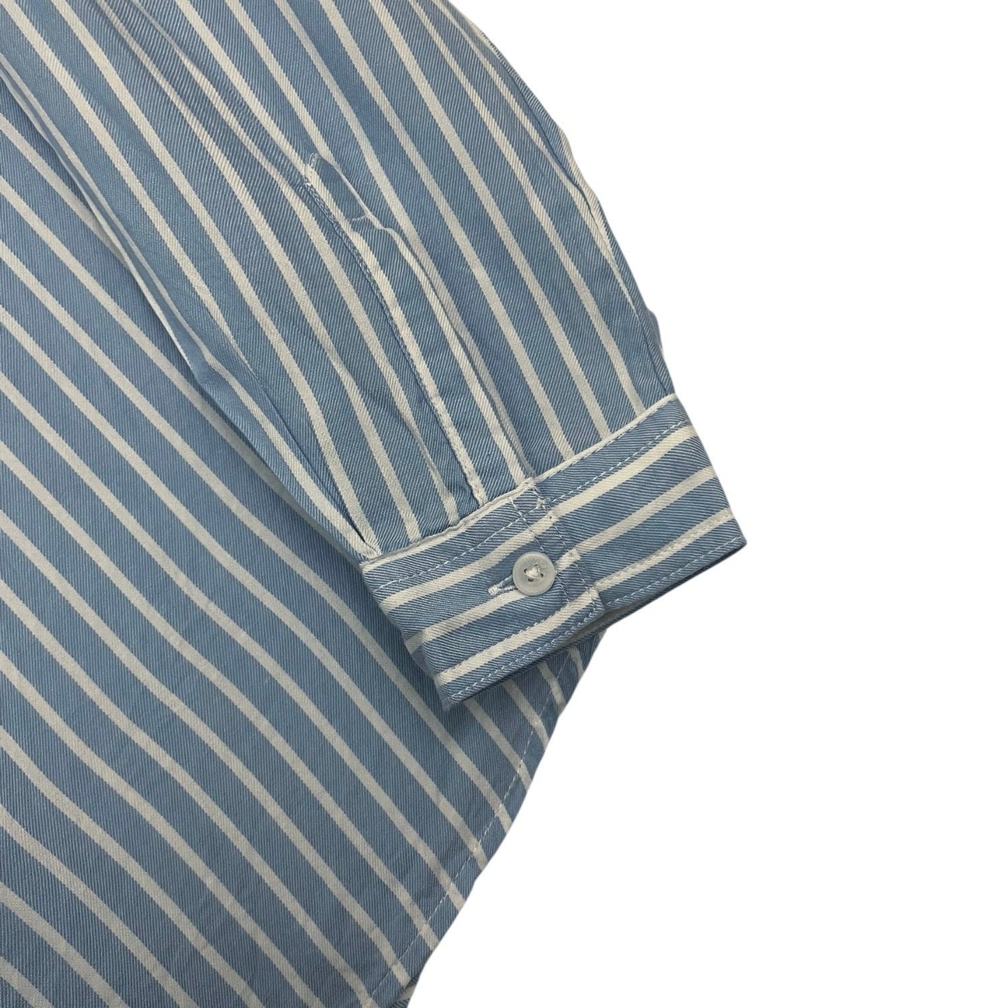 BeachLunchLounge Blue & White Striped Long Sleeve Button Down Blouse