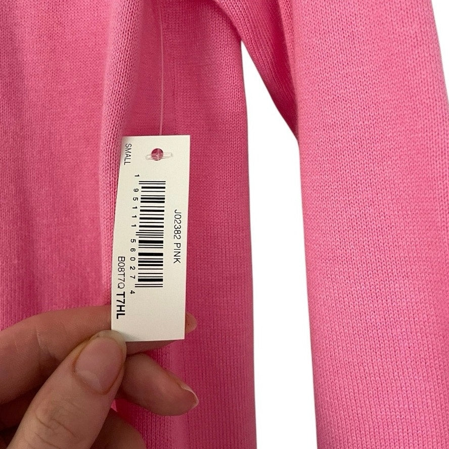 NWT Amazon Essentials Pink Button Down Cardigan Sweater