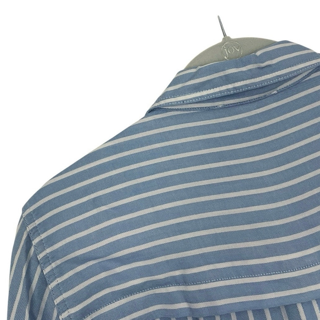 BeachLunchLounge Blue & White Striped Long Sleeve Button Down Blouse
