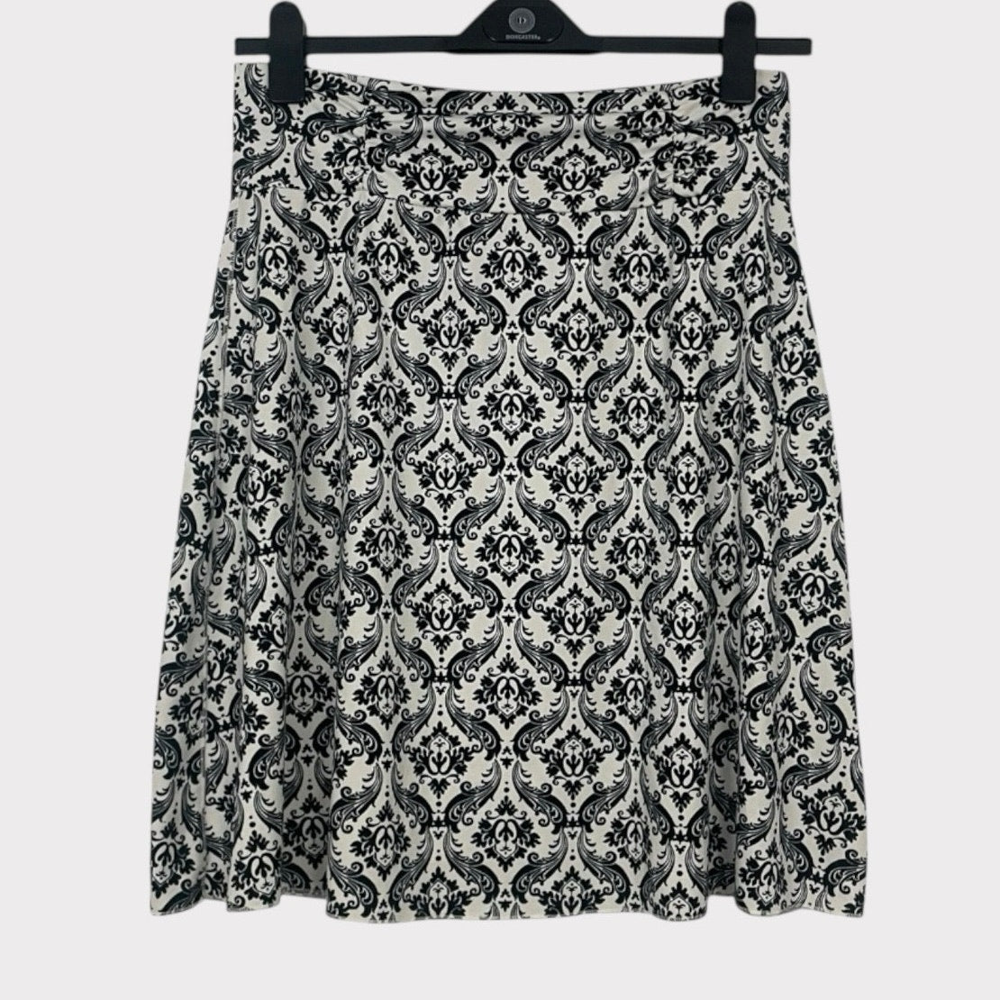 Tranquility by Colorado Clothing Black & White Damask Print Boho Skirt