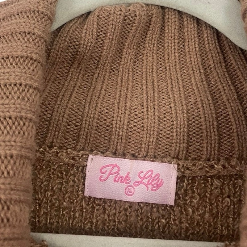 Pink Lily Knit Tan Turtleneck Sweater