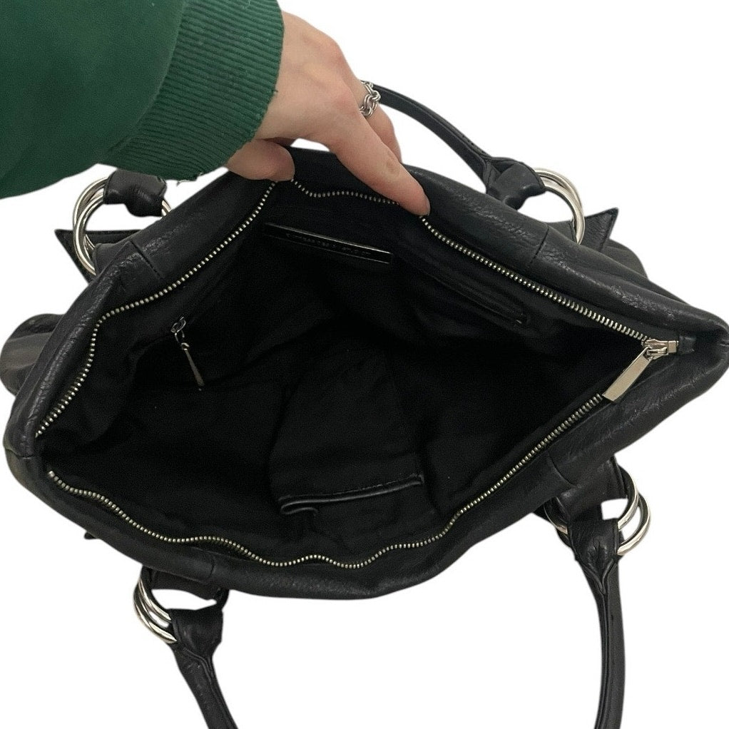 Express Design Studio Black Leather Shoulder Purse Bag