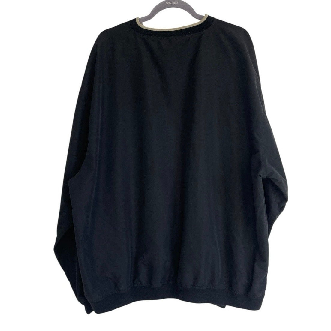 Vintage Bermuda Greens Mens Black V-Neck Pullover Golf Sweatshirt