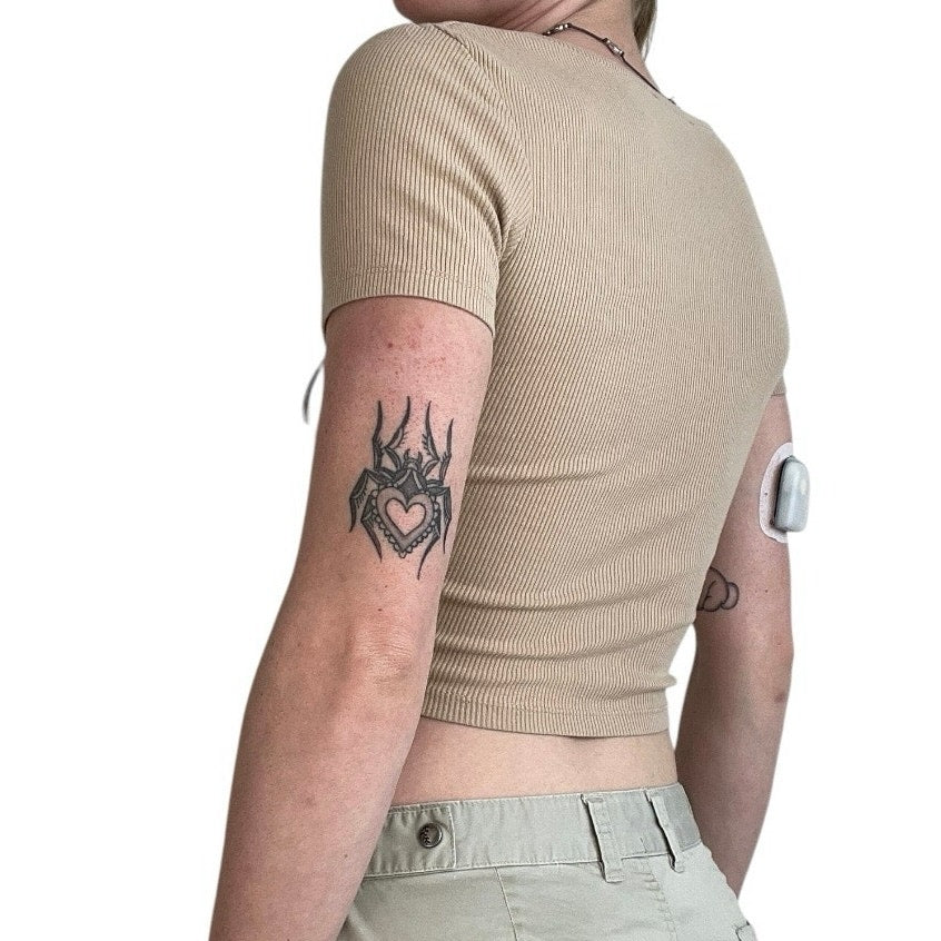 Beige Ribbed Cinched Short Sleeve Cropped Top