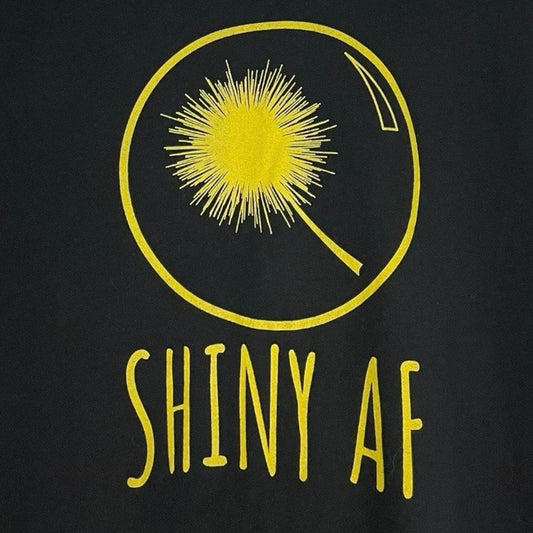 Shiny AF Dandelion Graphic Black & Yellow Short Sleeve Tee