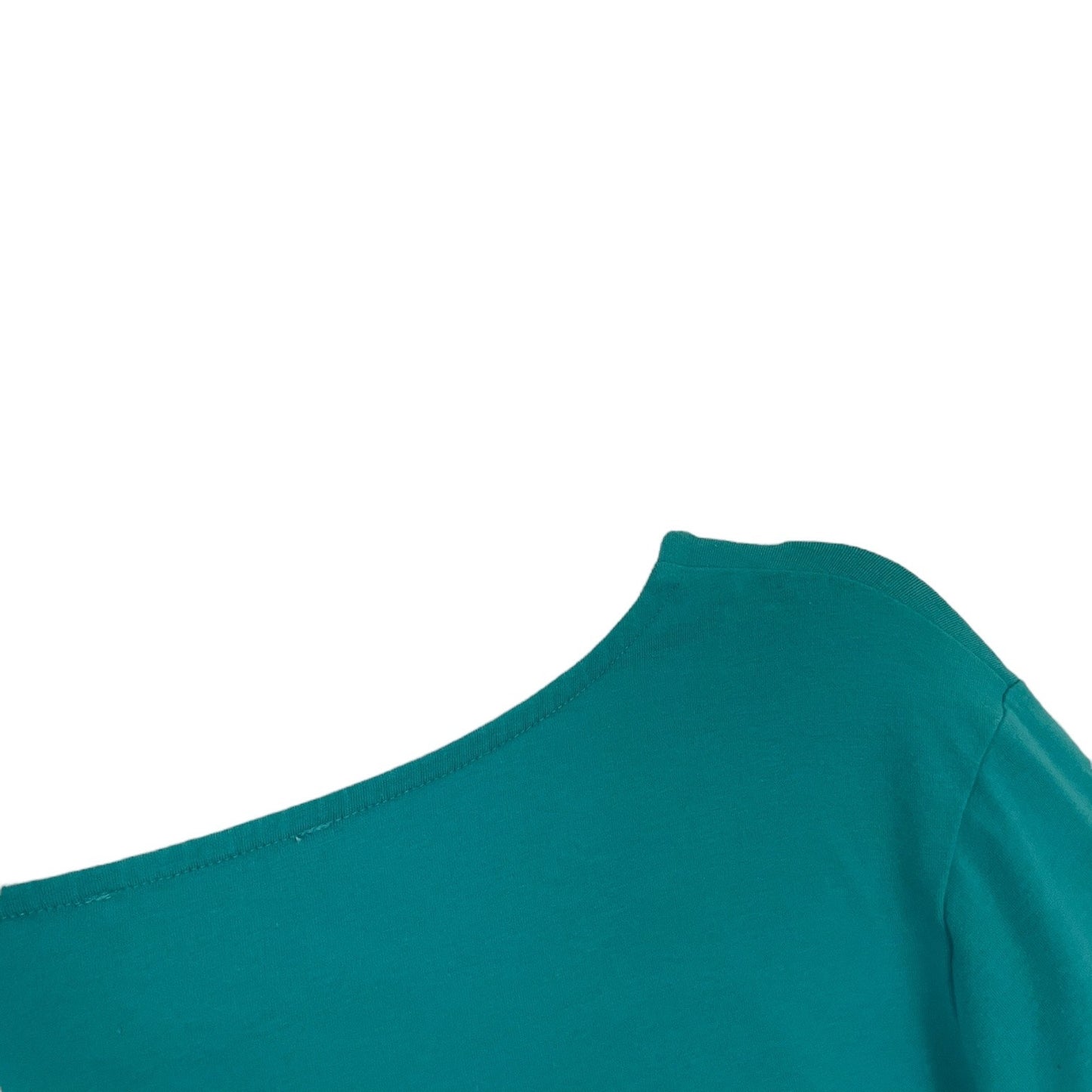 Susan Bristol Blue Crewneck Cropped Sleeve Blouse