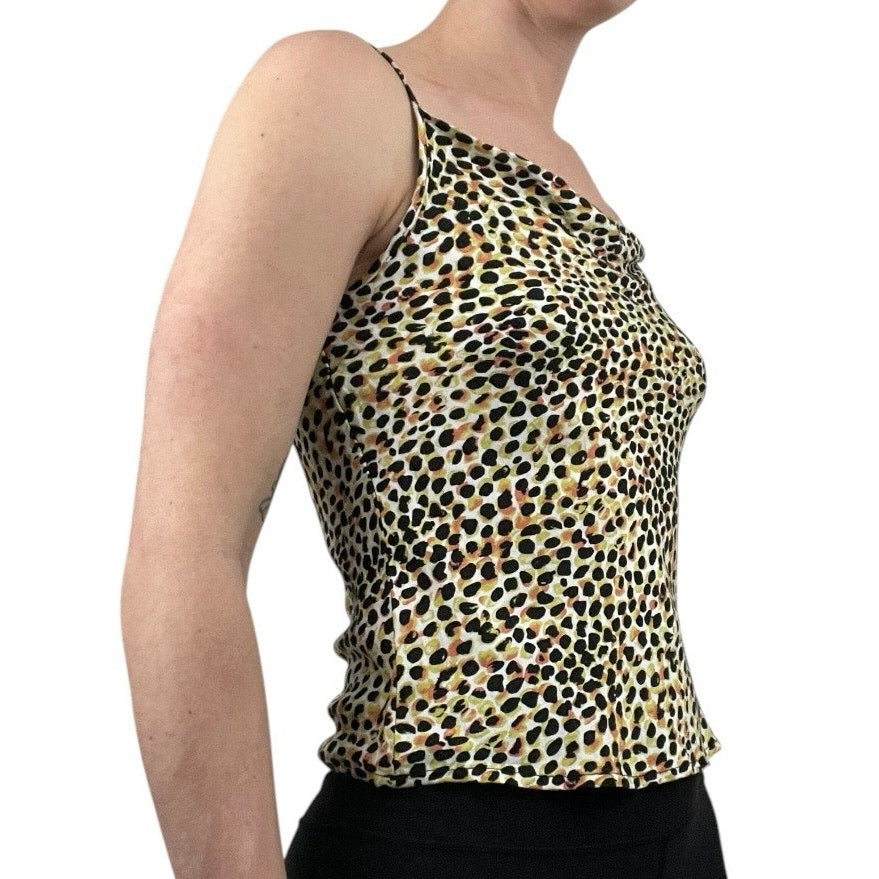 Final Touch Polka Dot Cowl Neck Tank Top