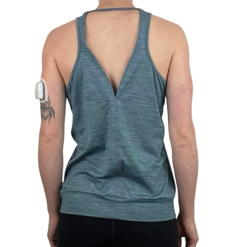 Adidas Athletic Blue Open Back Active Tank Top