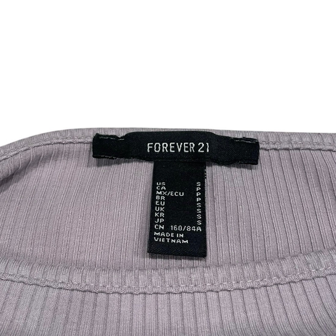 Forever 21 Light Purple Ribbed Bodysuit