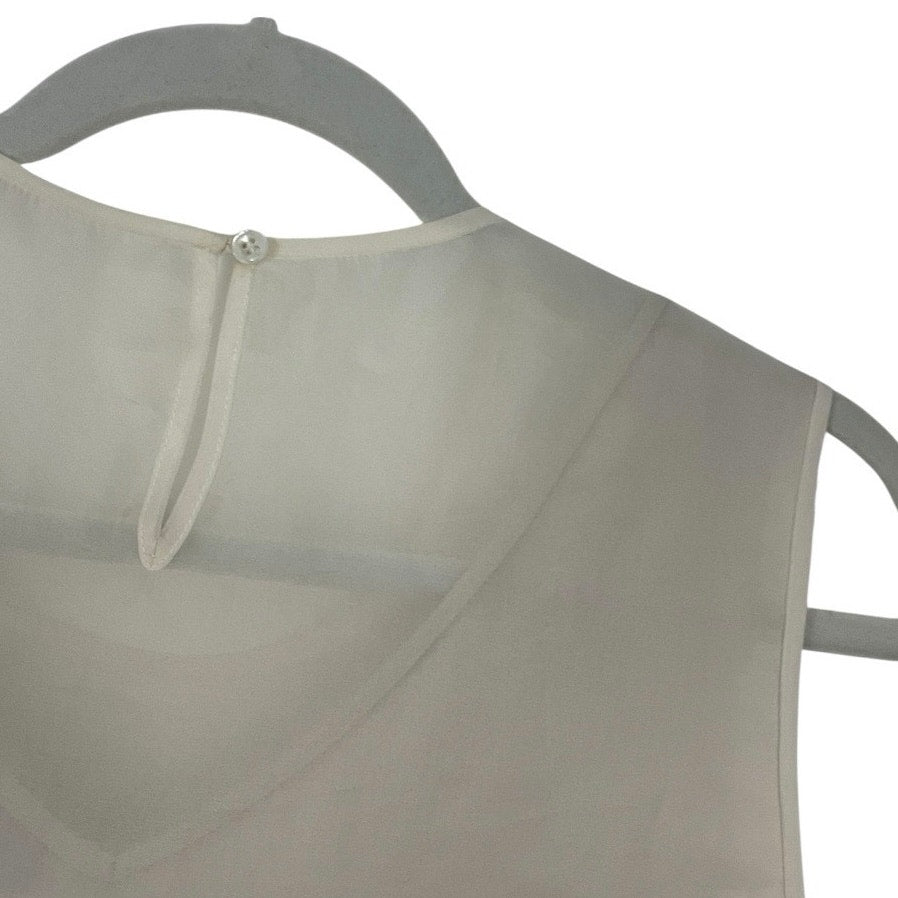 Doncaster Nude Geometric Sheer Layered Tank Top Blouse
