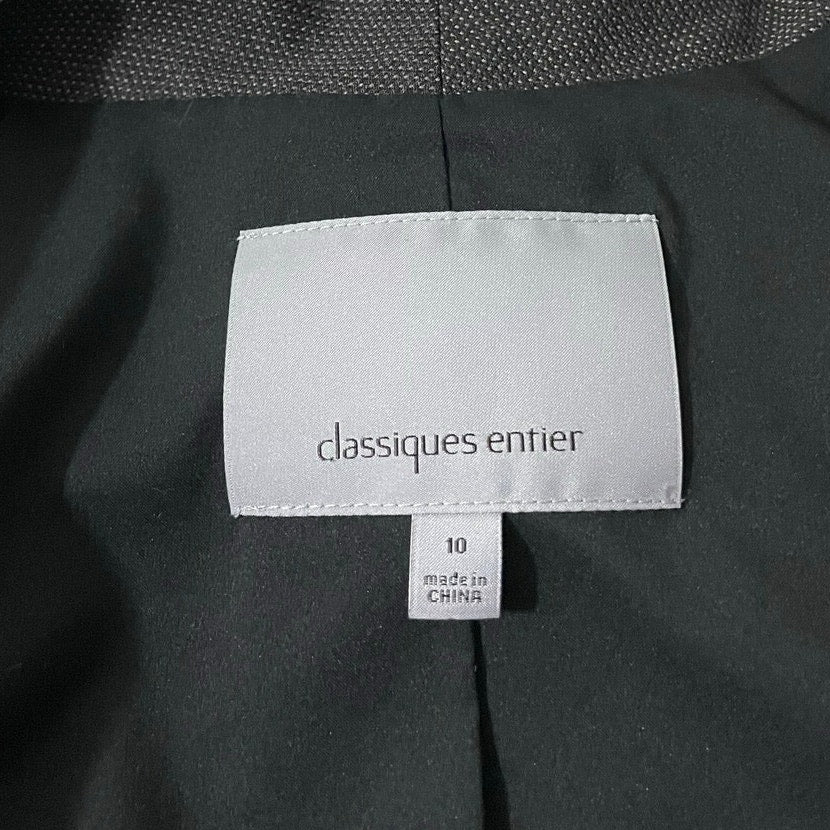 Classiques Entier Grey Double Lapel Button Down Suit Jacket