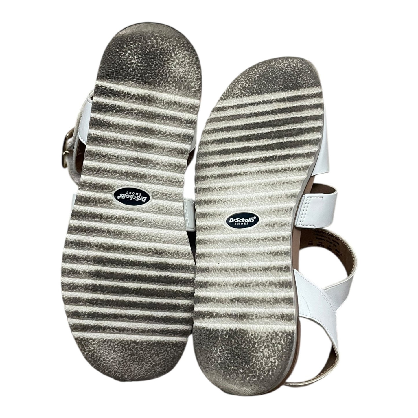 Dr. Scholl's Island Glow White & Beige Faux Leather Strappy Sandals