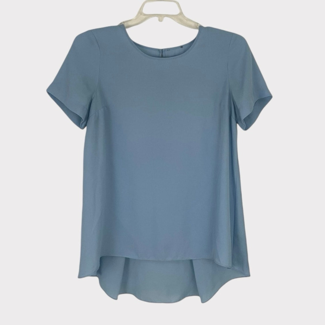 Beautiful Light Blue Short Sleeve Blouse