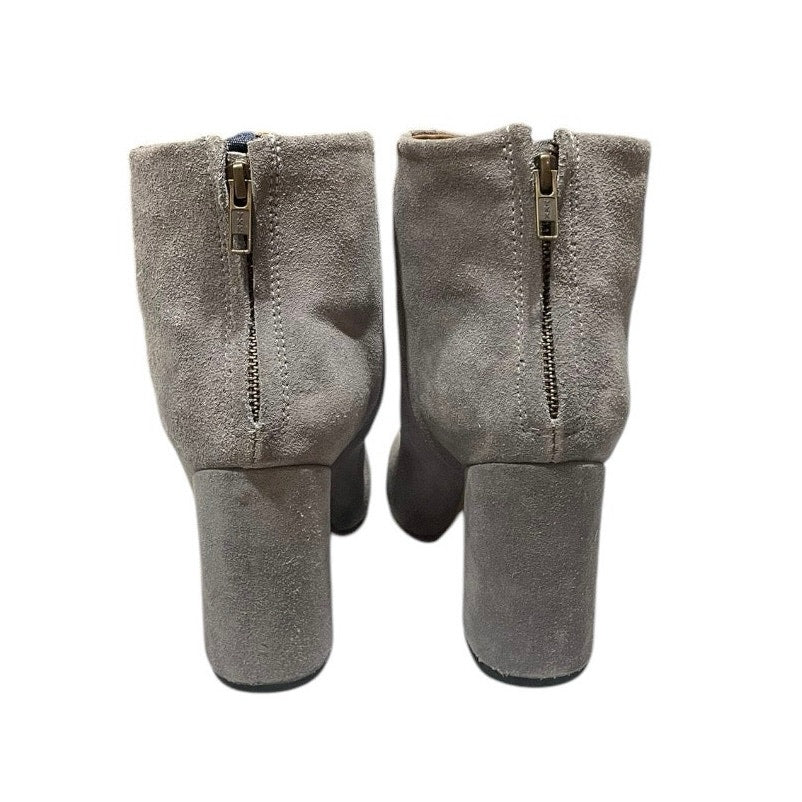 Freebird Grey Harlo Suede Heeled Ankle Boots