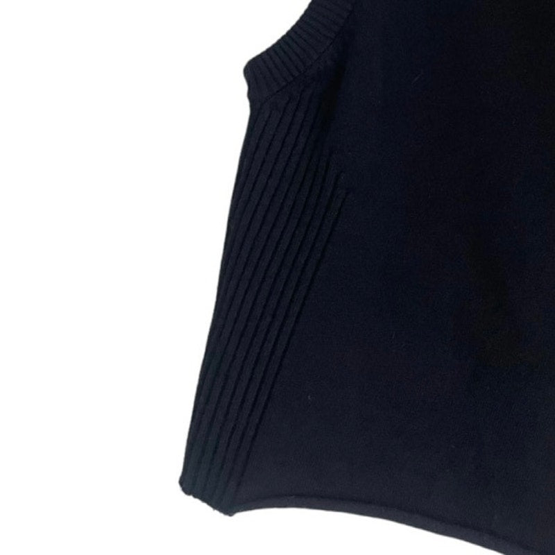 Belldini Black Cropped Rhinestone Quarter Zip Tankk Top