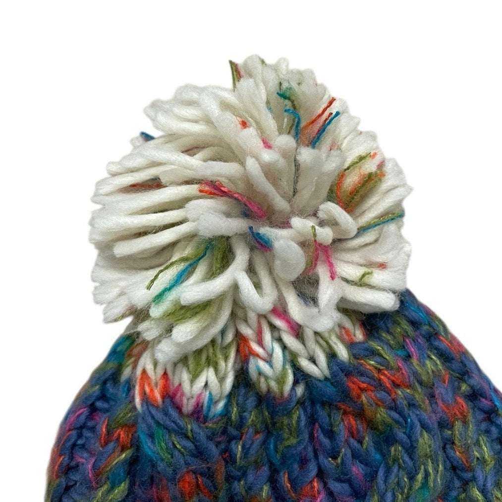 Myrtle Beach Colorful Cable Knit Pom Pom Beanie Hat