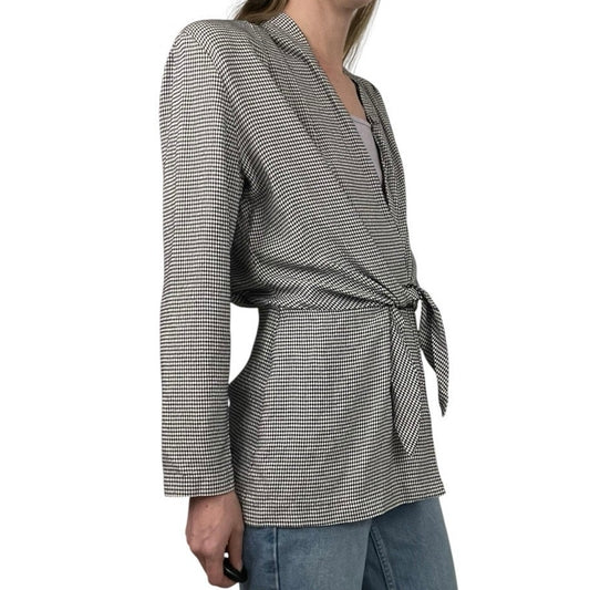 Francine Browner Vintage Black and White Gingham Blazer