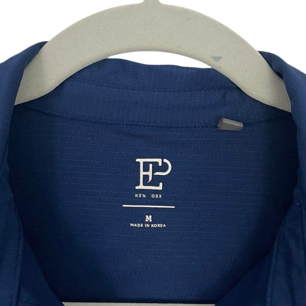EP New York Active Navy Blue & White Contrast Short Sleeve Polo Shirt