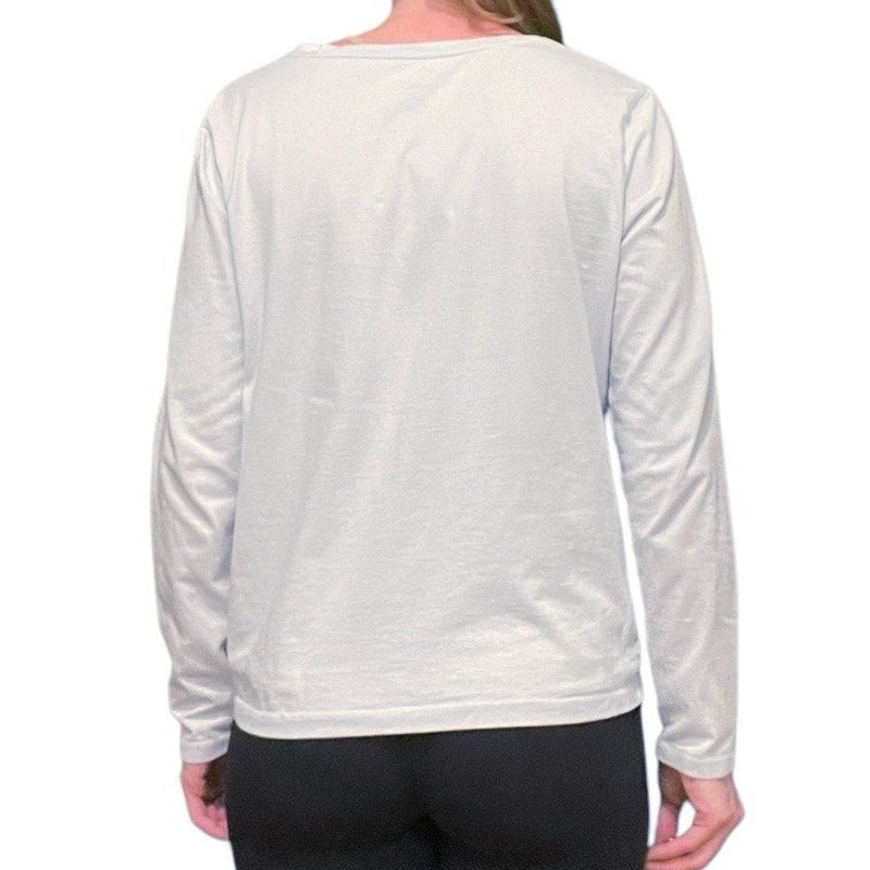 A new day Light Blue Long Sleeve Crewneck Top