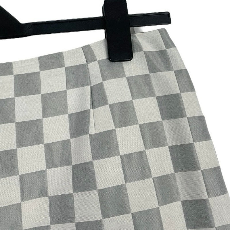 Doncaster Grey and White Checkered Skirt