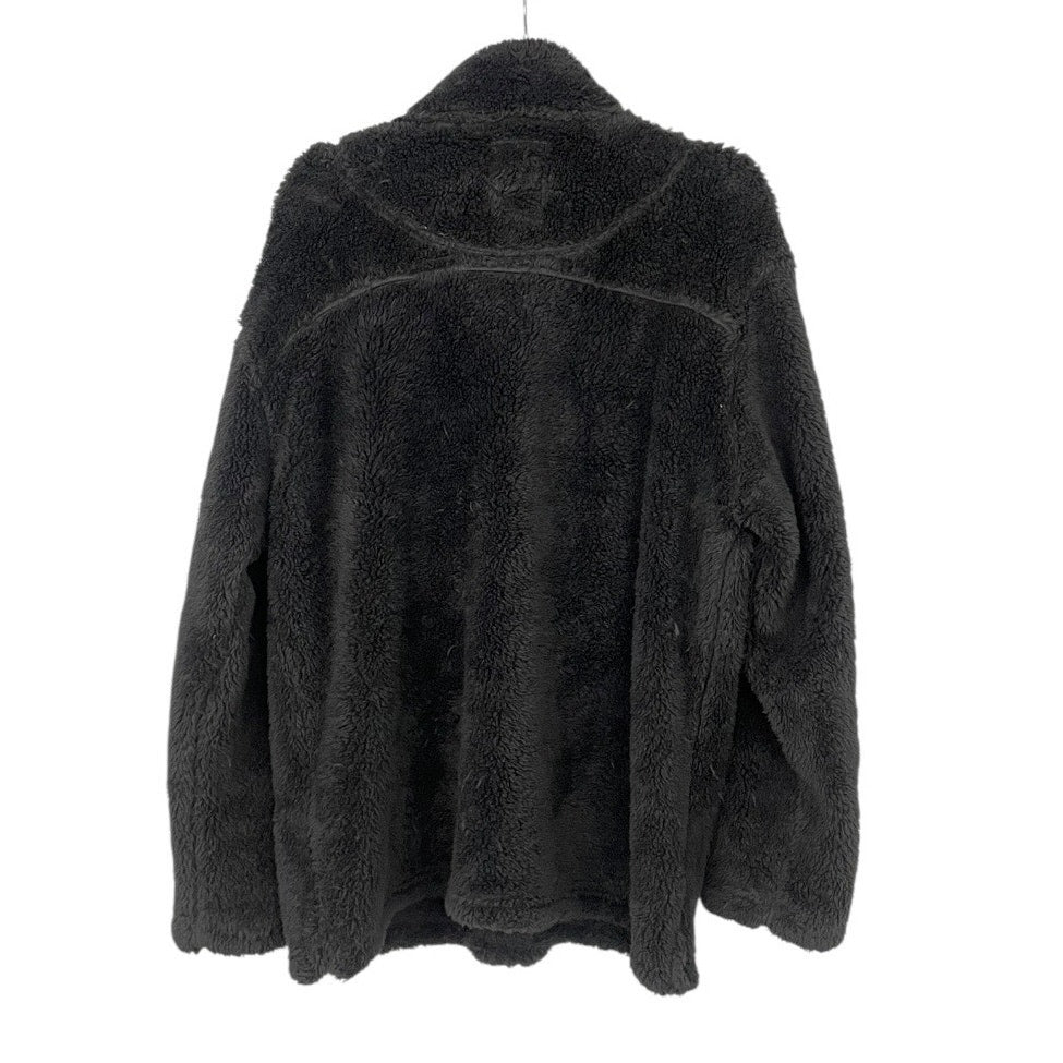 Arctic Point Vintage Fluffy Grey Faux Fur Quarter Zip