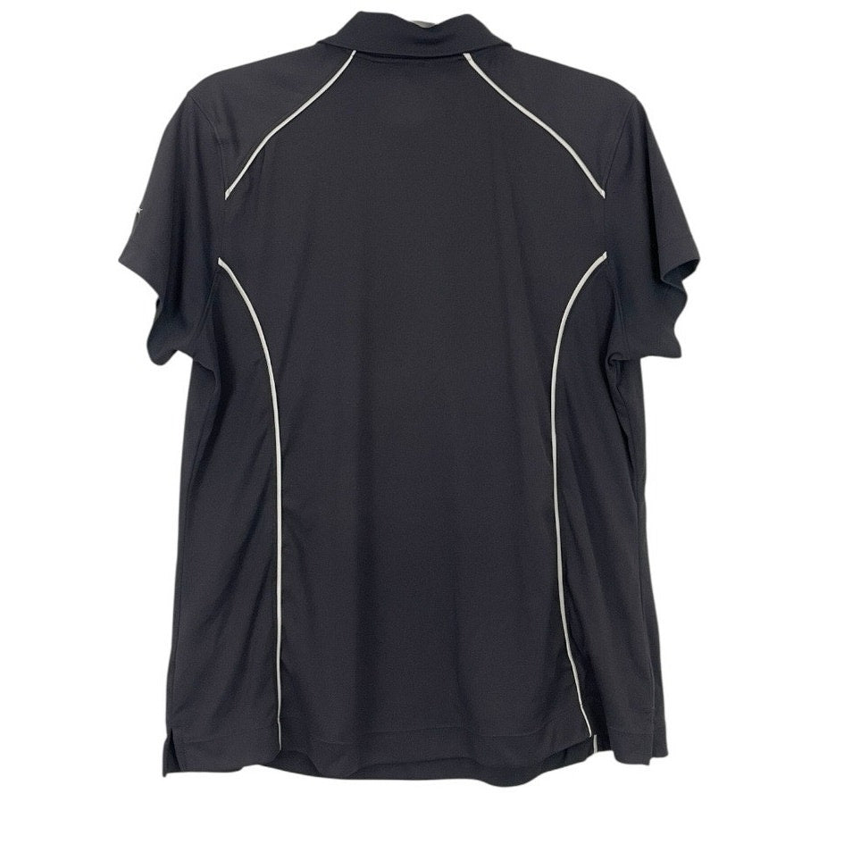 Slazenger Grey Short Sleeve Quarter Zip Active Golf Polo Shirt