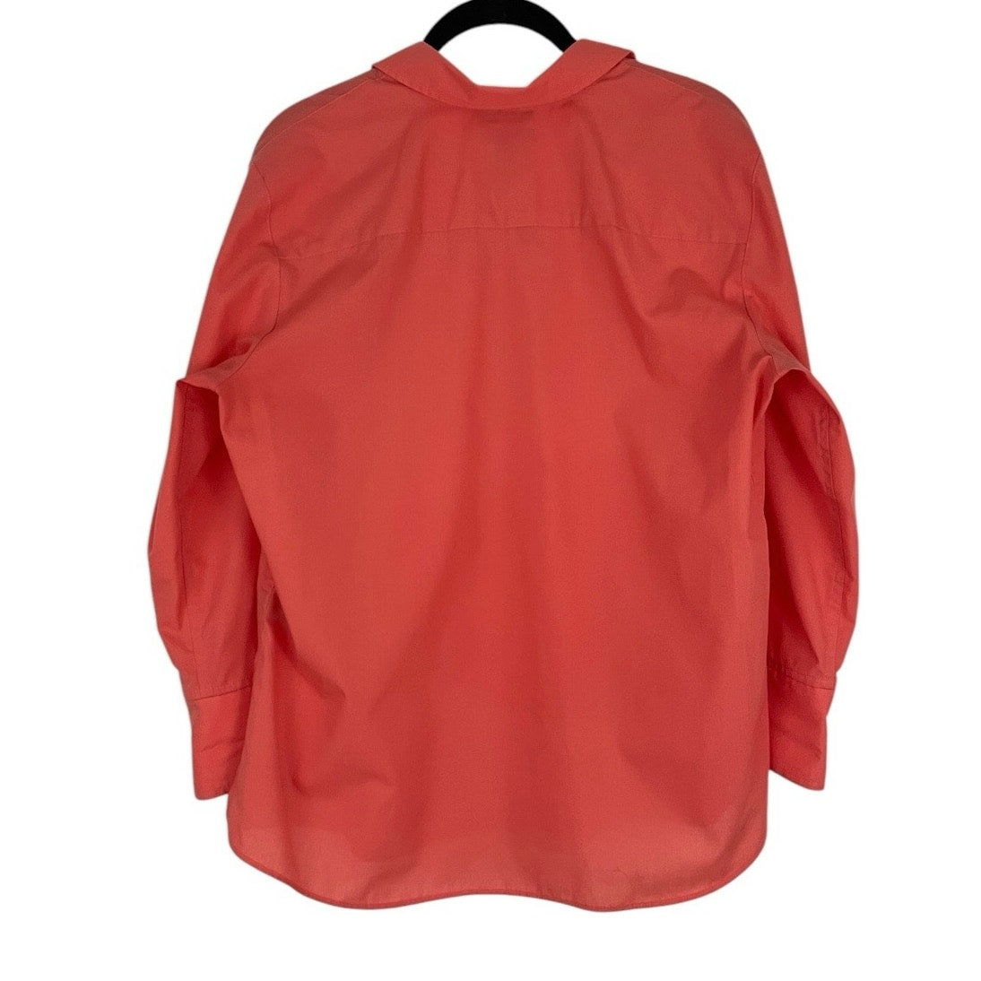 Westbound Vibrant Coral Wrinkle Free Long Sleeve Button Down Blouse