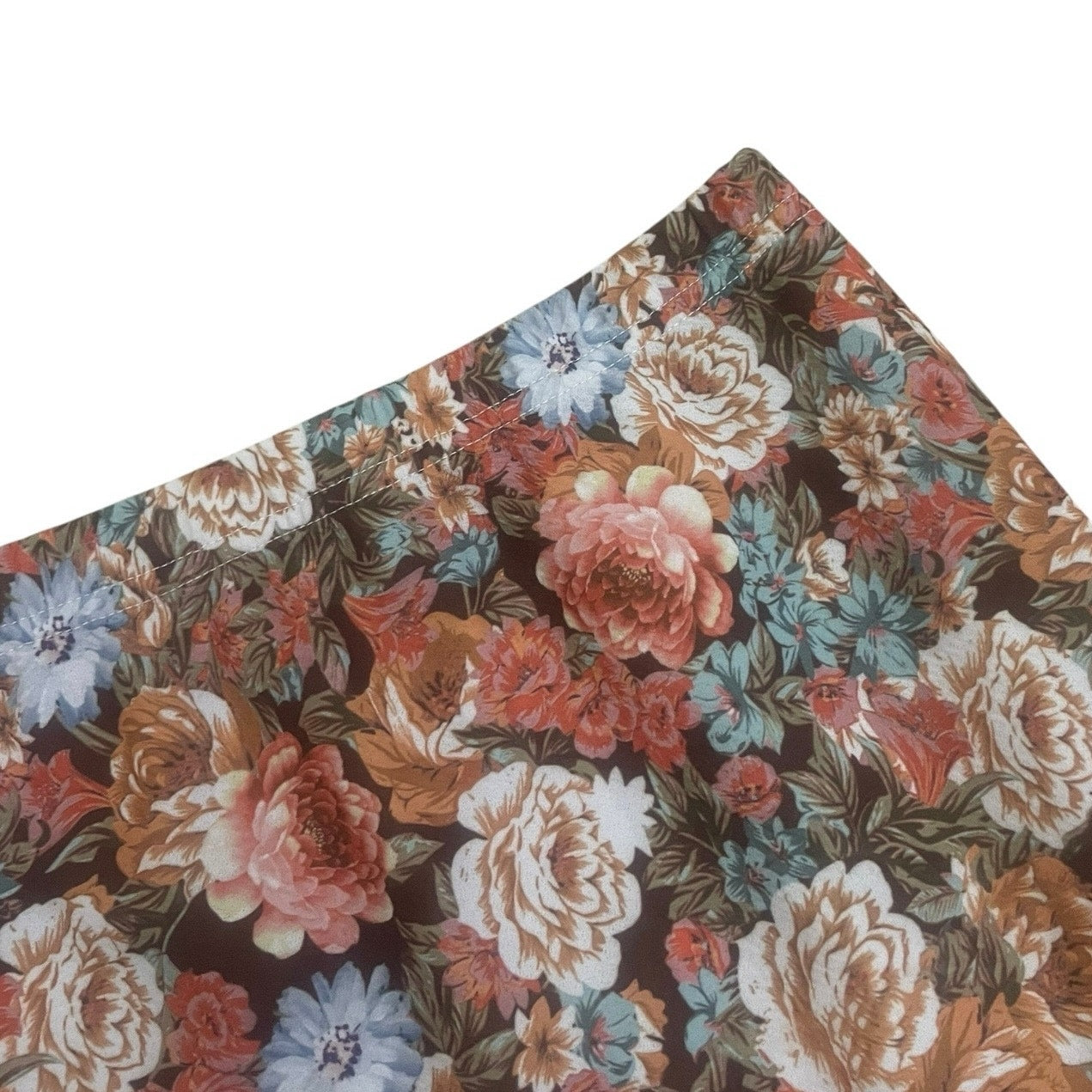 SHEIN Colorful Floral Print Bodycon Midi Skirt