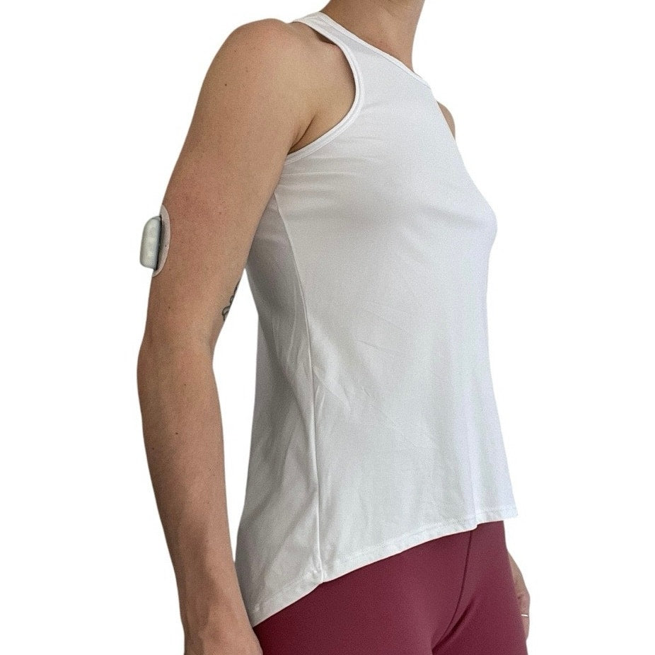 Donajo White Athletic Tank Top