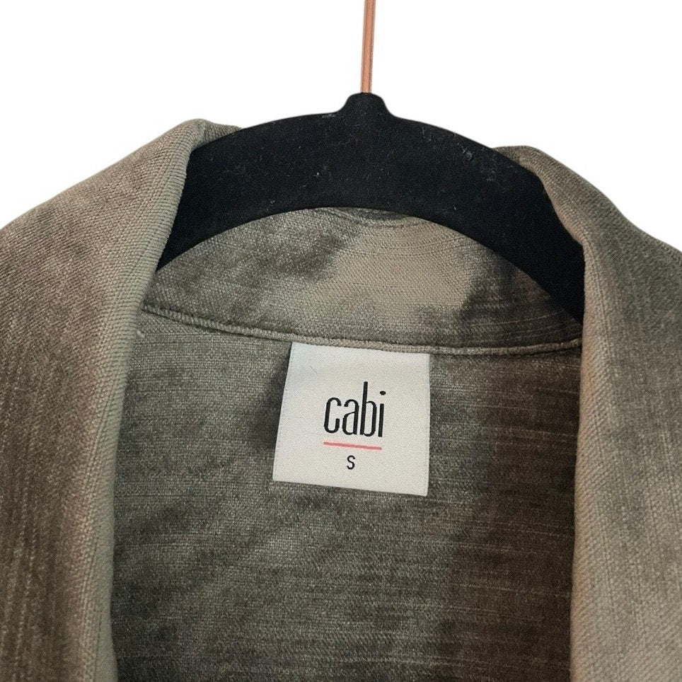 CAbi Beige Suede Button Down Jacket