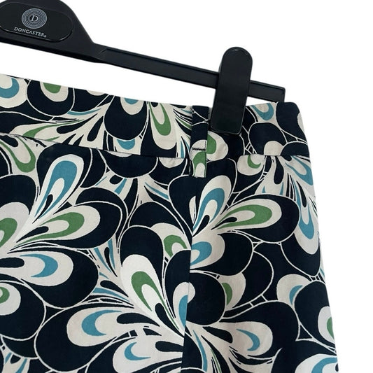 Ann Taylor LOFT Green & Blue Pleated Skirt