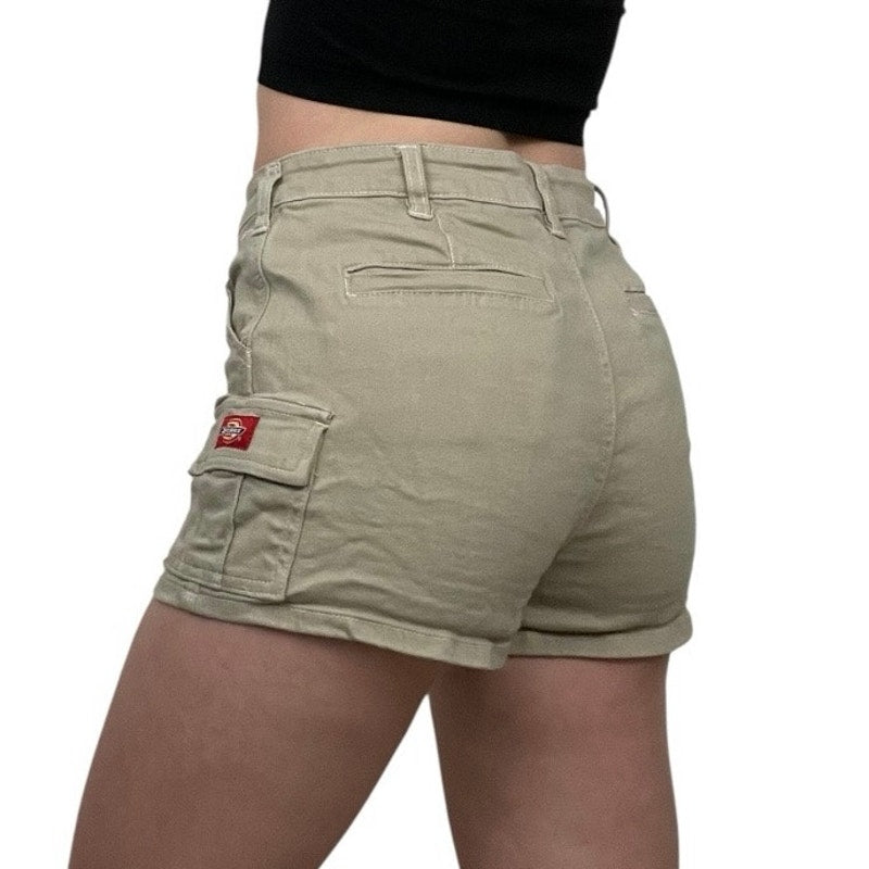 Dickies Denim Beige Cargo Mini Jean Shorts
