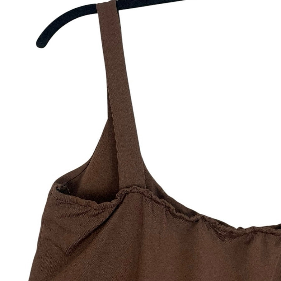 Brown Cropped Tank Top